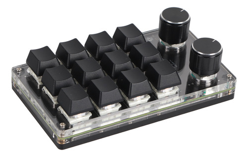 Mini Teclado Macro Programable De 12 Teclas, 2 Botones, Azul