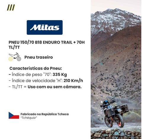 Par De Pneu Mitas 110/80-19 + 150/70-18 E-07+ Big Trail