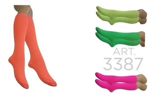 Medias Pack X24 3/4 Surtido Fluo 3387 + Cuotas Corinto