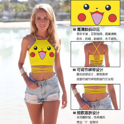 Top Anime Pikachu Jigglypuff Squirtle Charmander Con Tiras