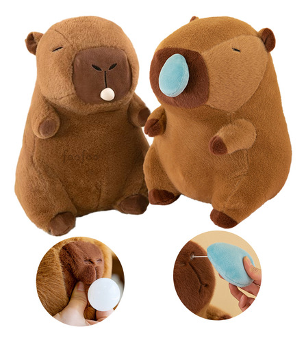 2pcs Peluche Capibara,animales Capybara Niños Bebe Regalo Foofoo
