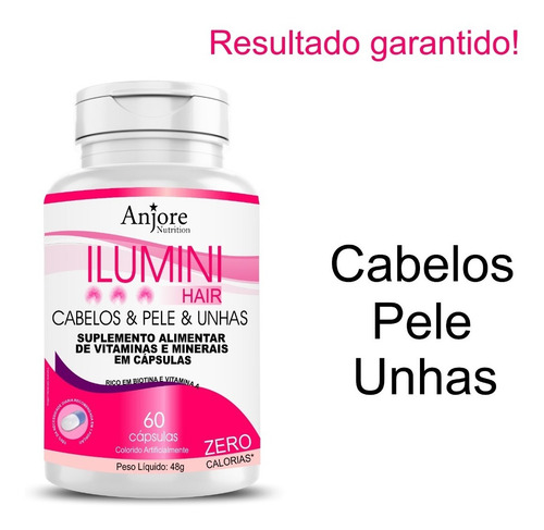 Complexo Vitamínico Ilumini Hair Cabelo Pele Unha Anjore 60c