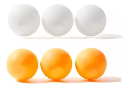 Set De 12 Pelotas De Ping Pong 6 Blancas Y 6 Naranjas 