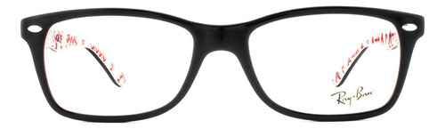 Óculos Feminino Ray Ban Rx5228 5014-53 Preto Brilho