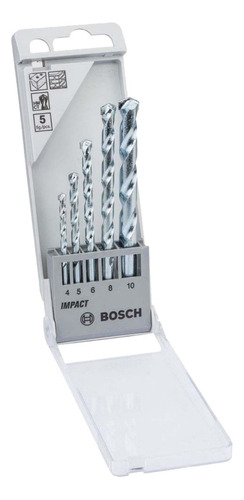 Juego Con 5 Brocas Para Concreto Bosch Cyl-1 Ø4-5-6-8-10mm