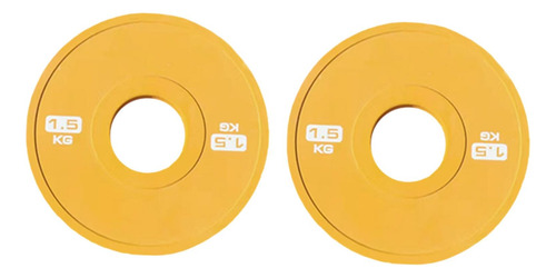 2 Discos De Pesas Para Barra De 5 Cm, 1,5 Kg Amarillo