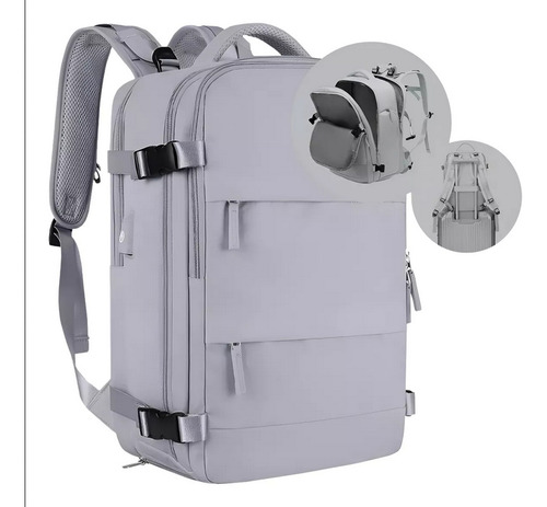 Mochila Viaje Expandible Con Usb Viral Para Cabina De Avión