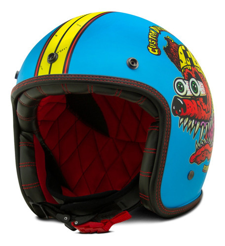 Capacete De Moto Retrô Custom Etceter Mad Dogs Fosco