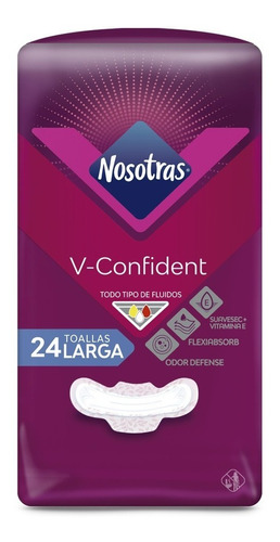 Toalla Nosotras V-confident Larga - Unidad a $1058