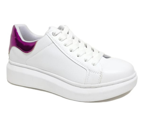 Imagen 2 de 4 de Zapatillas Milan Blanco & Fucsia