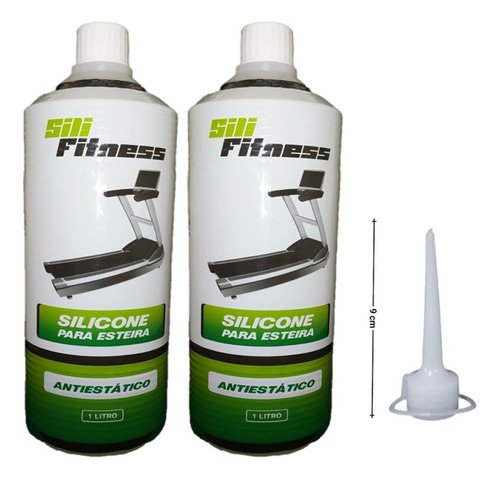 Kit 2 Litros Silicone Lubrificante Para Esteira Sili Fitness