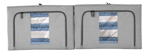 Set De 2 Cajas Flexibles De Almacenamiento Grises, Ag Box Color Gris