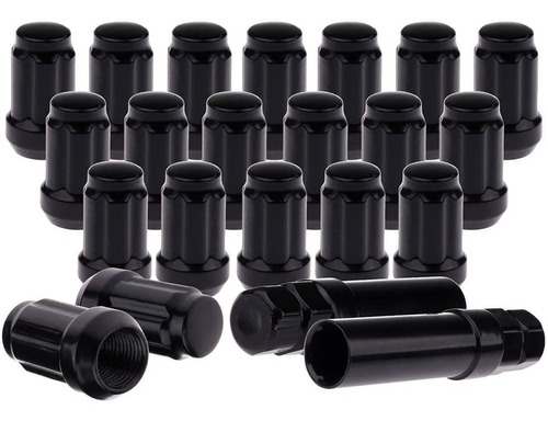 20pcs Negro Lug Nuts 1 38 Tall 1 2 20 Hilo Con 2 Llaves...