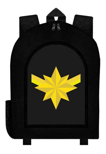 Mochila Capitana Marvel Negra Adulto / Escolar A22