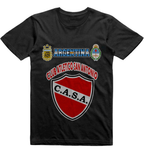 Remera Infantil Negra San Antonio Ranchillos Tucuman