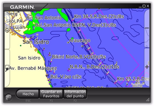 Garmin Mobile Para Pc Con Mapa Náutico Delta Rio D La Plata