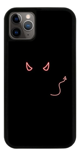 Funda Uso Rudo Tpu Para iPhone Diablo Cuernos Cola Negro