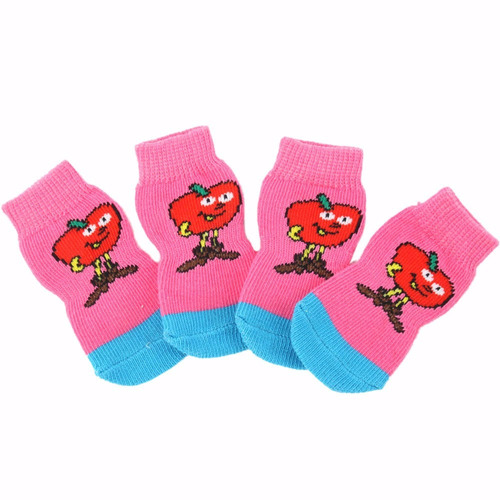 Calcetines Medias Antideslizantes Mascota Color Rosado - Xl