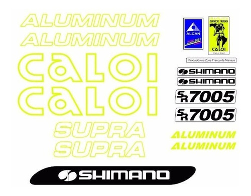 Adesivos Bicicleta Aluminum Supra Amarelo