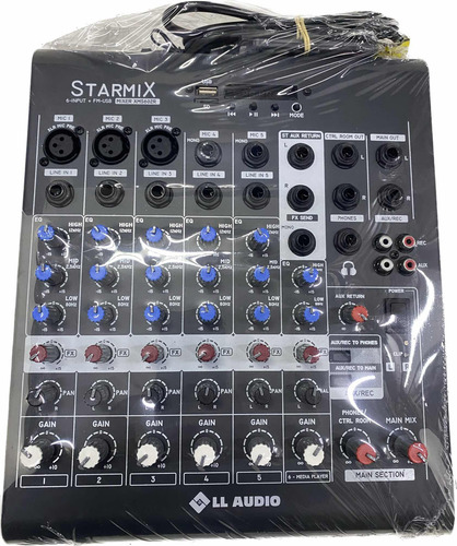 Mesa Som 6 Canais Xms602r Ll Audio Console Novo Bluetooth