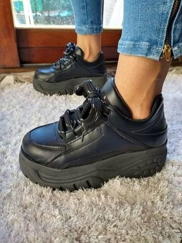 Imagen 2 de 7 de Zapatillas Mujer Sneakers Urbanas Plataforma Alta Deportiva