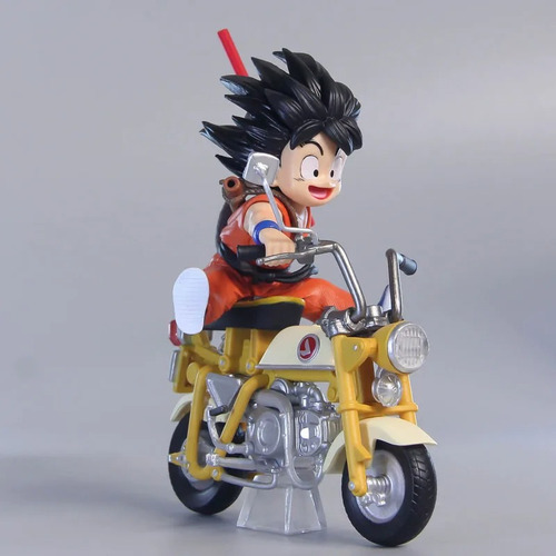 Figura De Goku Niño En Motocicleta Dragon Ball 15 Cm