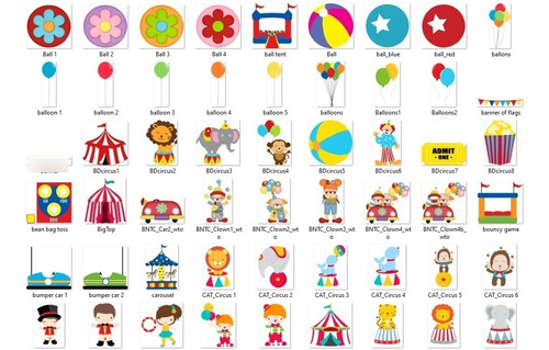 Kit Digital Circo Png (pague 1 Leve 3)
