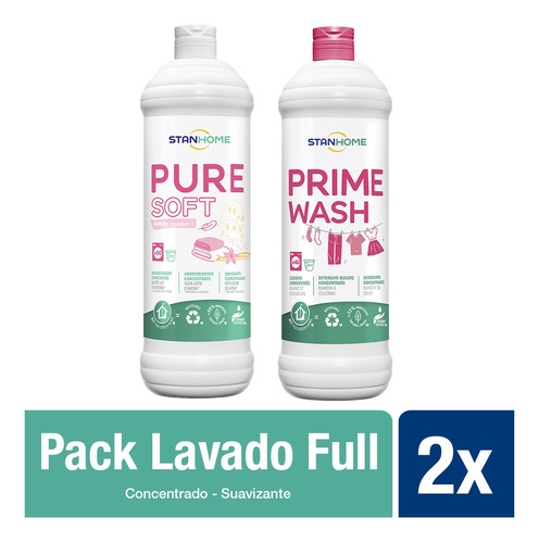 Pack Stanhome Detergente Prime Wash Concentrado +suavizante
