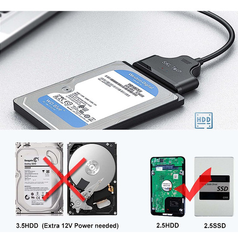 Skl Tech Cable Adaptador De Disco Duro Usb 3.0 Sata Iii, Cab