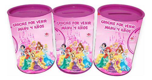 Princesas Alcancías Souvenirs Personalizadas X10