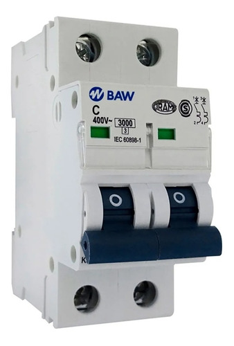 Imagen 1 de 4 de Llave Térmica Bipolar 2x10/15/20/25/32/40 Amper Baw - Tofema