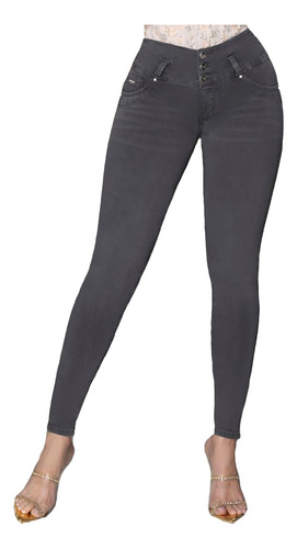 Jeans Mujer Pantalón Colombiano Mezclilla Strech Push Up 670