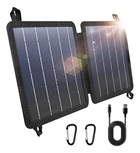 Cargador Solar Portátil Plegable 10w 5v Usb-a Ip67 Impermeab
