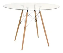 Comprar Mesa De Comedor En Vidrio Eames 1.20m Diametro