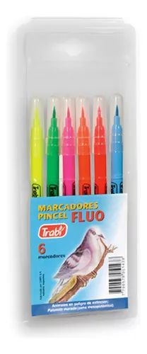 Marcadores Punta Pincel Trabi (Estuche x 10) - Limonada