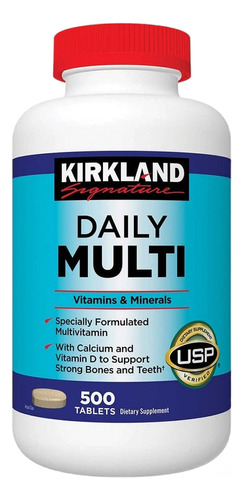 Multivitaminico Para Adulto Kirkland. 500 Cápsulas. Importad