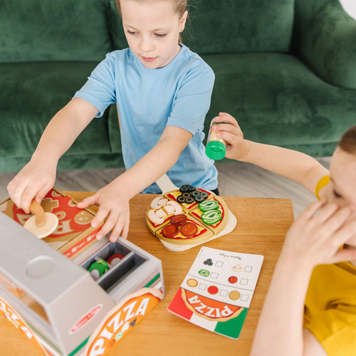 Set Pizza Counter Play Melissa & Doug Top & Bake, 41 Unidade