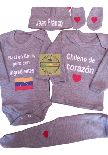 Ajuar Hasta 6m.naci En Chile  Con Ingredientes Venezolanos