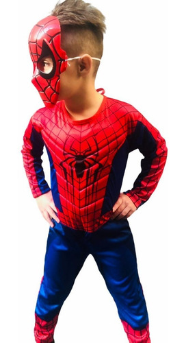 Imagem 7 de 7 de Roupa Infantil Fantasia Longa Com Enchimento Homem-aranha