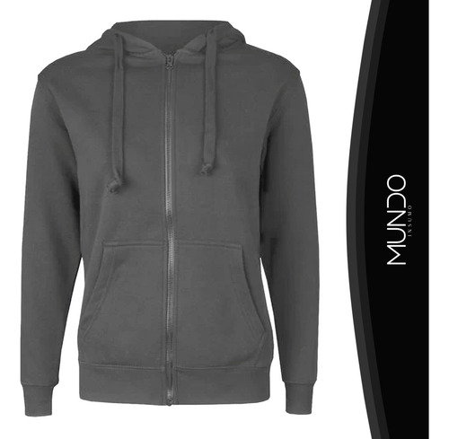 Poleron Canguro Con Capucha Y Cierre Unisex (varios Colores)