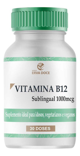 Vitamina B12 1000mcg 30 Capsulas Sublinguais