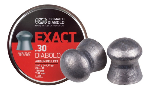 Imagen 2 de 5 de Balines Jsb Exact Calibre 7,62 44,75 Grains Lata X150