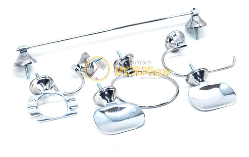 Imagen 5 de 10 de Kit Accesorios Completo Para Baño 7 Piezas Acero Inoxidable