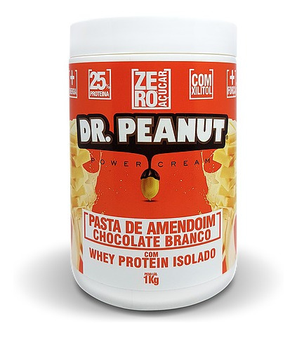 Pasta De Amendoim Chocolate Branco - 1kg - Dr. Peanut