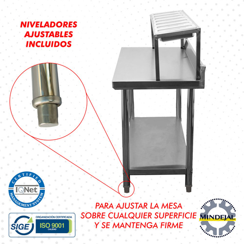 Mesa Para Pizzeria Con 7 Insertos Incluye Tapas Transparente Color 7 INSERTOS 1/4 EXTRUCTURA TUBO CUADRADO