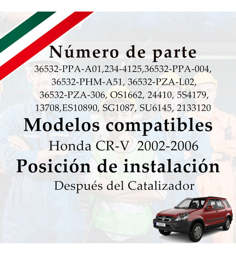 Sensor De Oxigeno Aguas Abajo Honda Crv Cr-v 2.4l 2002-2004
