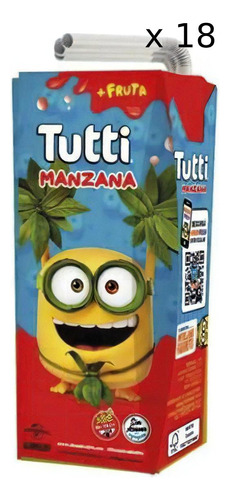 Jugo De Manzana Tutti 200cc Sin Tacc Sin Azucar Agregada X18