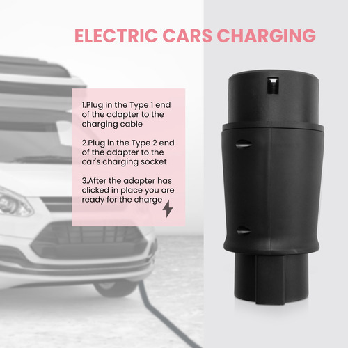 Adaptador Evse J1772 Para Vehículo Eléctrico De 1 A 2 Enchuf