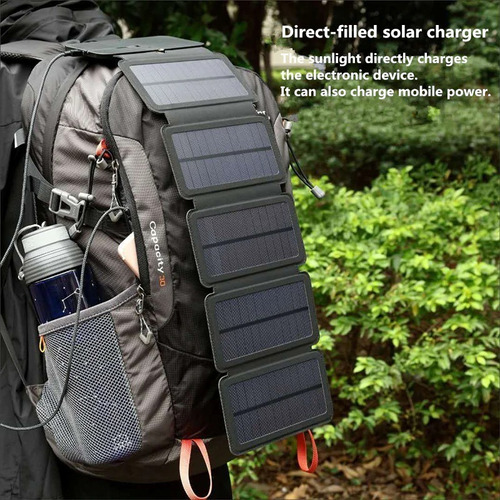 Cargador Panel Solar Portable Para Mochila 10w 5v 2.0a Usb 