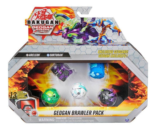 Bakugan Geogan - 5 Figuras - Arcleon E Surturan